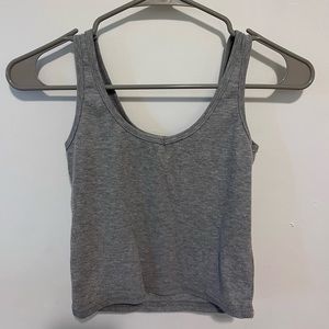 Grey Cropped Tank Top